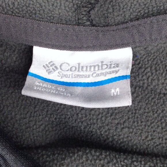 Columbia Cowl Neck Thermal Sweatshirt Womens Size Medium Black Thumbholes Hiking - Picture 9 of 10